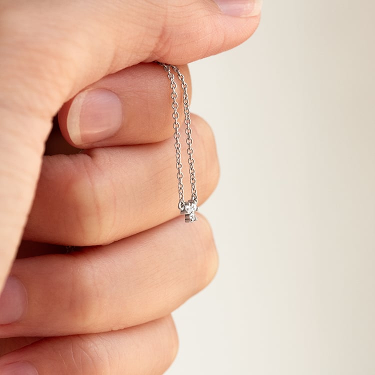 Náhrdelník s tromi lab-grown diamantmi Amine 144686