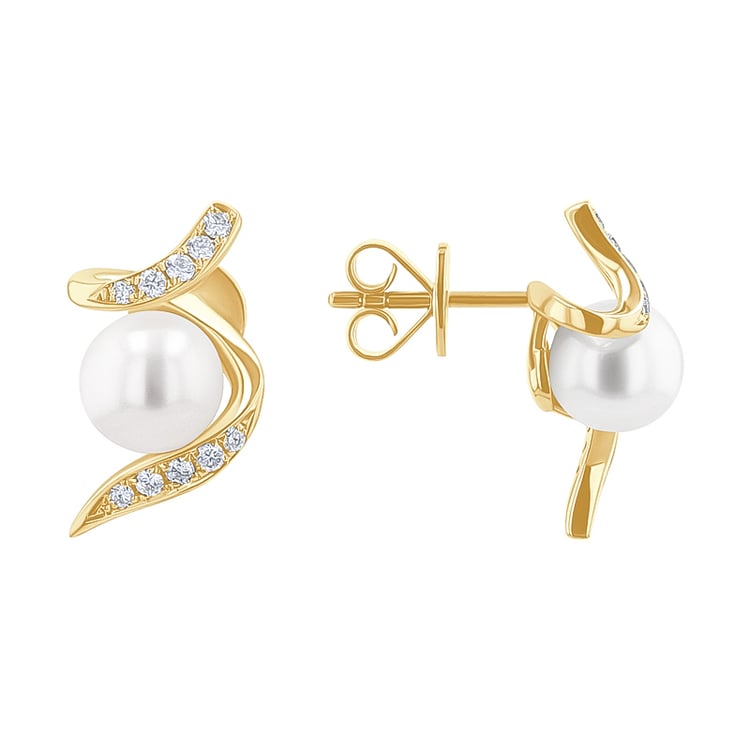 Náušnice s perlou a diamantmi Carolita 137387