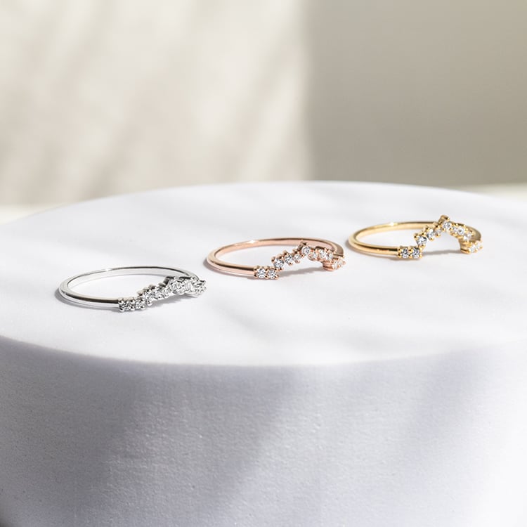 Vykrojený prsteň s round diamantmi Keith 141760