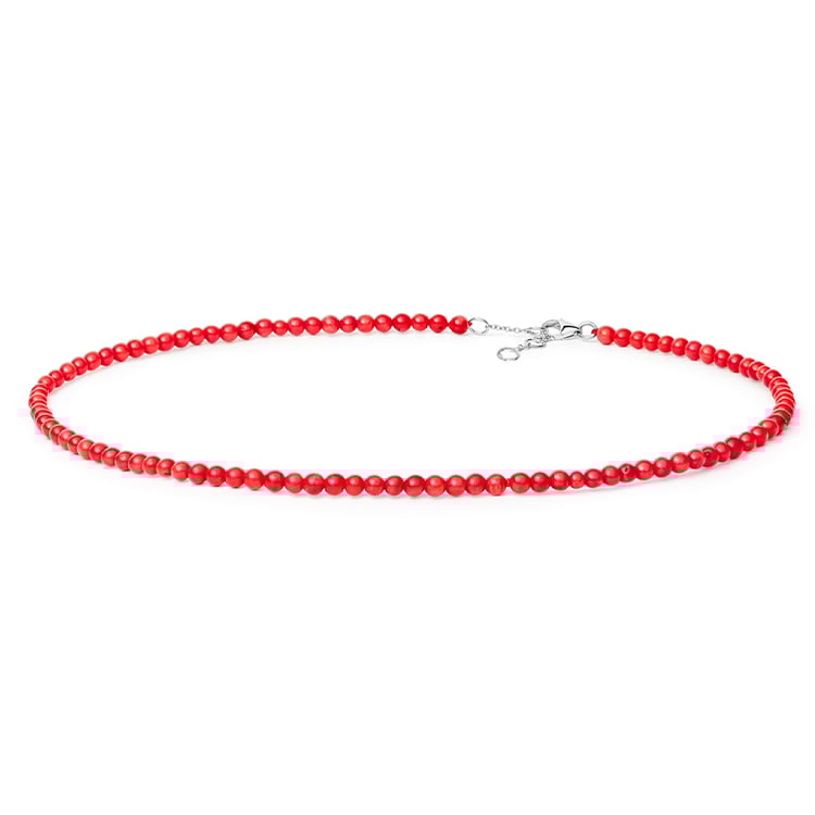 Koralový strieborný náhrdelník Millar