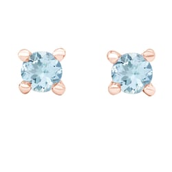 Zlaté skrutkovacie náušnice s akvamarínmi Maxima