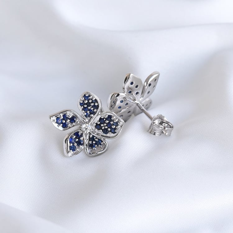 Zafírové náušnice zo zlata 84989