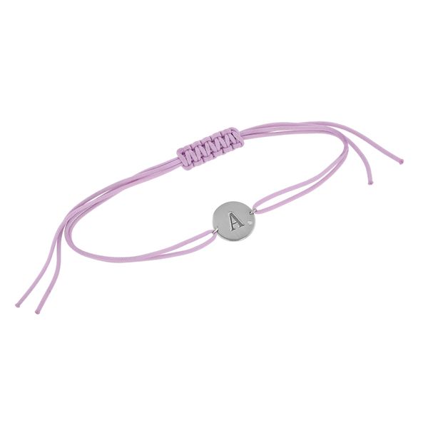 Strieborný náramok s diamantom a gravírom písmena Jonah