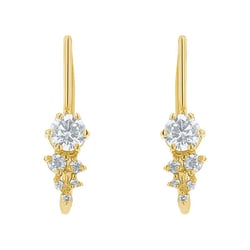 Cluster náušnice s moissanitmi Lina