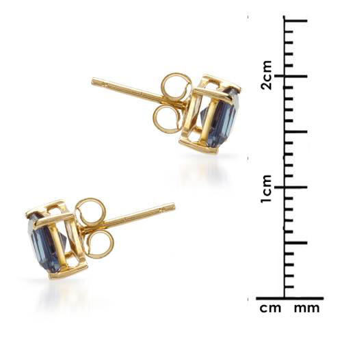 Zlaté náušnice s alexandritmi 53503