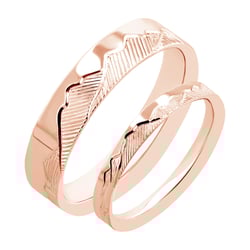 Svadobné obrúčky s ručnou rytinou hôr Jannick