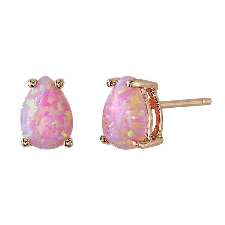 Náušnice s ružovými opálmi