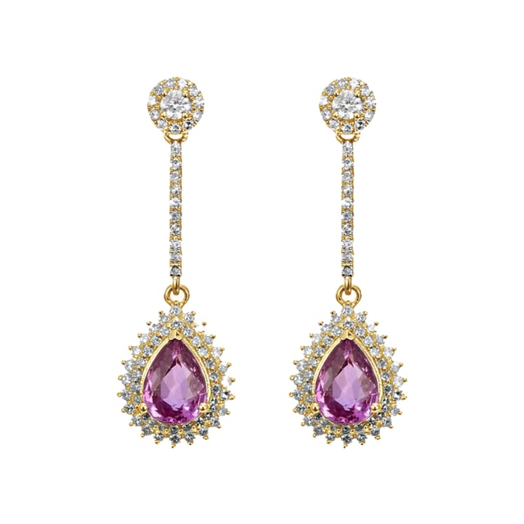 Zafírové náušnice zo zlata 77487