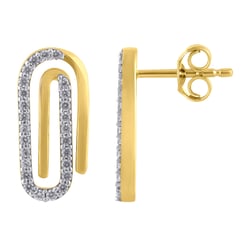 Zlaté náušnice s lab-grown diamantmi Tilly
