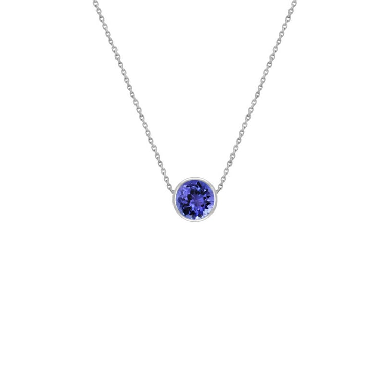Platinový náhrdelník s tanzanitom Shelli