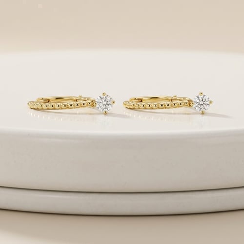 Strieborné náušnice s 0.25ct lab-grown diamantom Fana