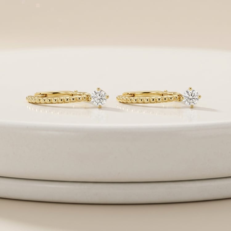 Strieborné náušnice s 0.25ct lab-grown diamantom Fana 171425