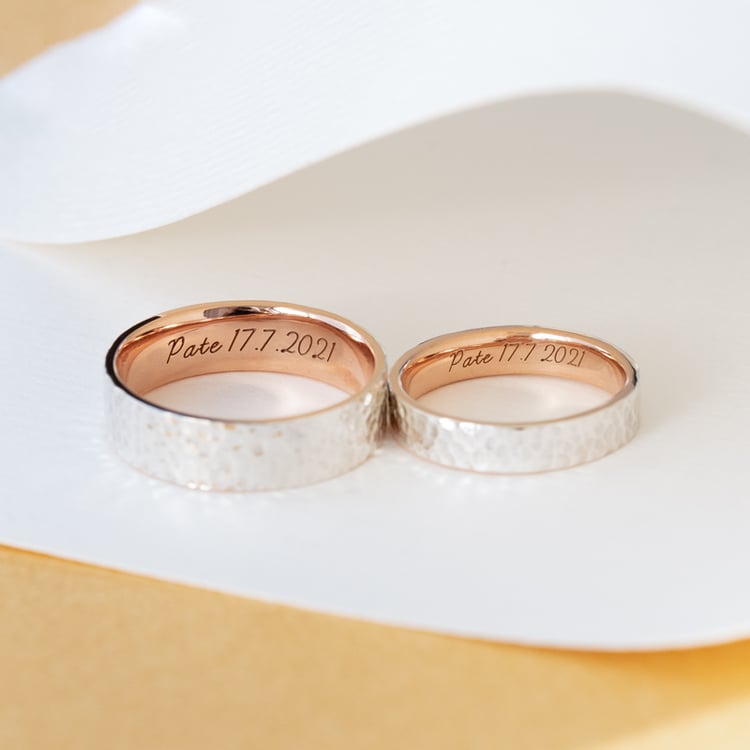 Svadobné obrúčky z viacfarebného zlata Rery 123095