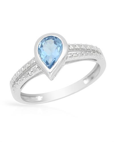 Topásový prsteň s diamantom