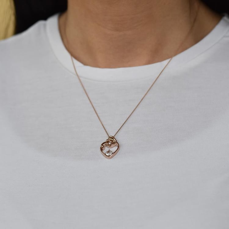 Prívesok matka a dieťa s IGI certifikovaným lab-grown diamantom Heli 108245