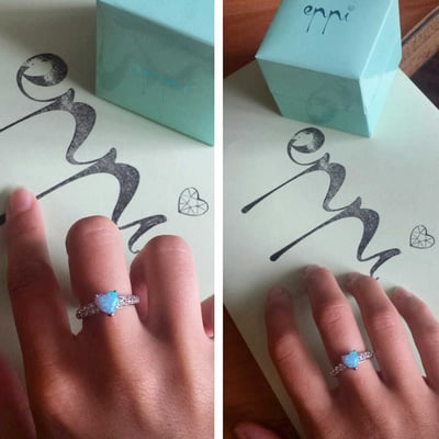 Strieborný prsteň s opálom 