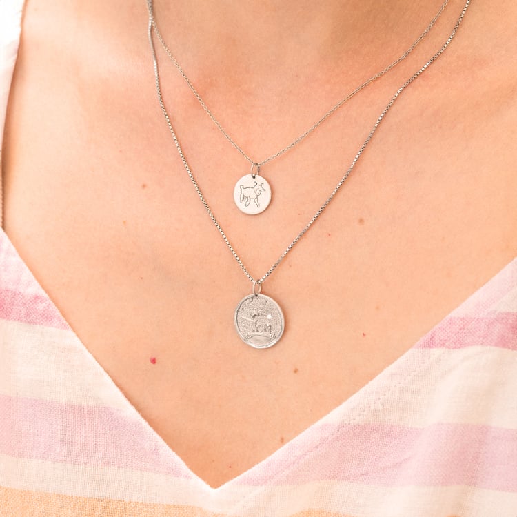 Strieborný prívesok s gravírom baránka Malý princ 142317