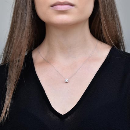 Halo prívesok s lab-grown diamantmi Usara