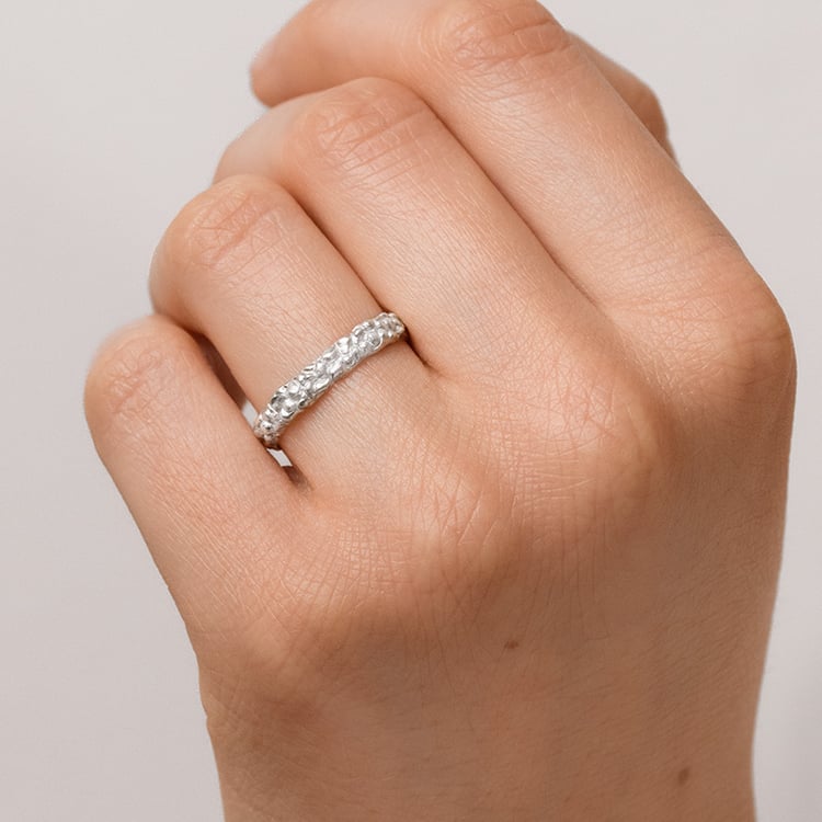 Zlaté svadobné obrúčky s atypickým povrchom Jane 153894