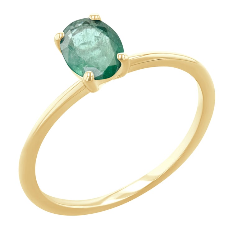 Elegantný zásnubný prsteň s oval smaragdom Frost 151190