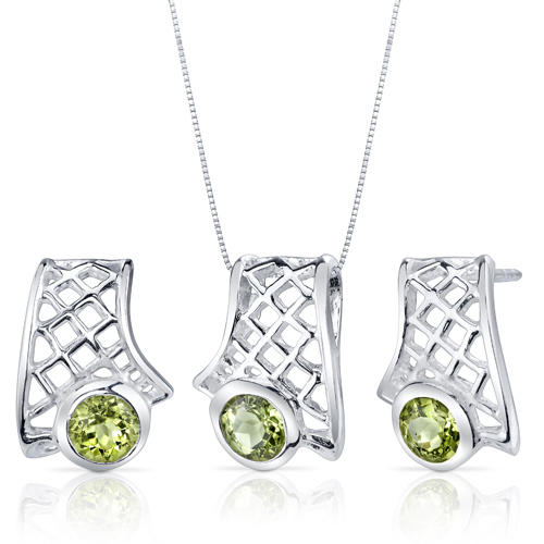 Strieborná kolekcia s olivínmi