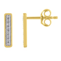 Zlaté náušnice s diamanmi Lena