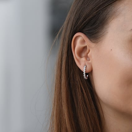 Zlaté náušnice s diamantmi Haimi