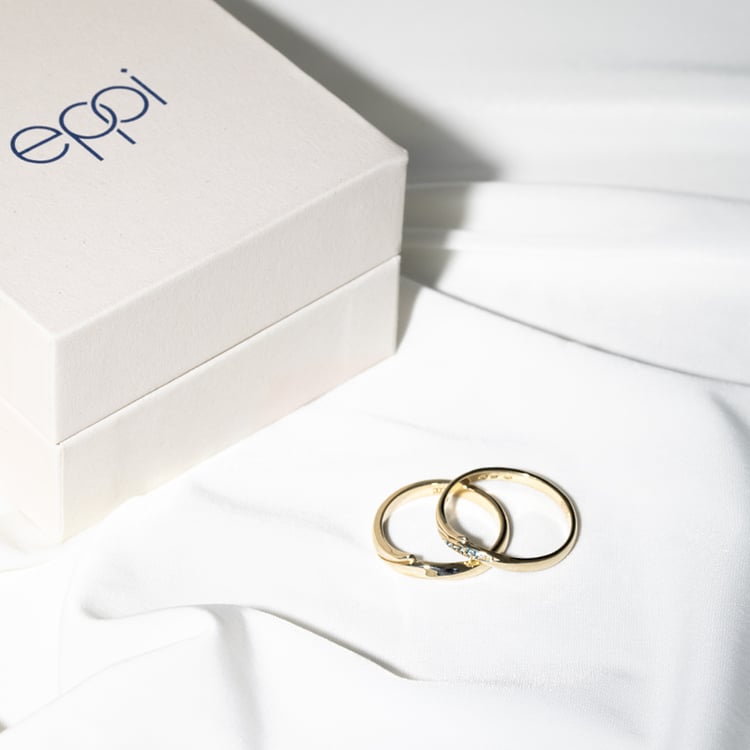 Zlaté svadobné obrúčky s diamantmi Maudo 128608