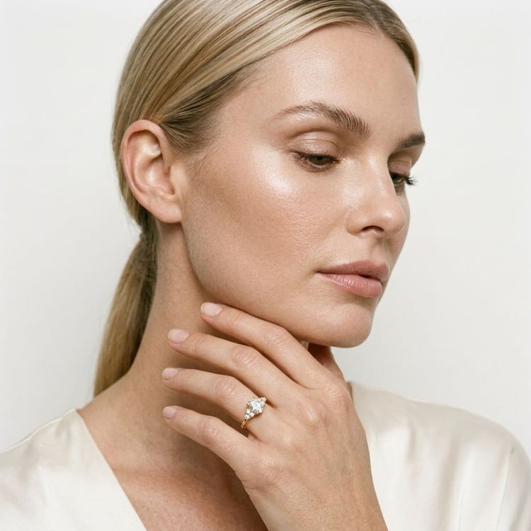Zásnubný prsteň s výberom písmen a lab-grown diamantmi Kylie 167447