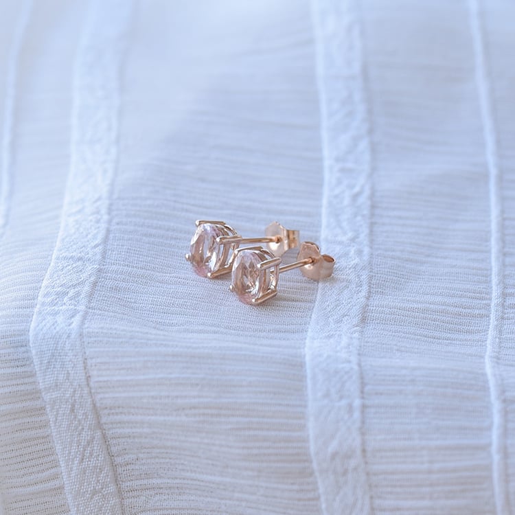 Morganitové zlaté náušnice 69856