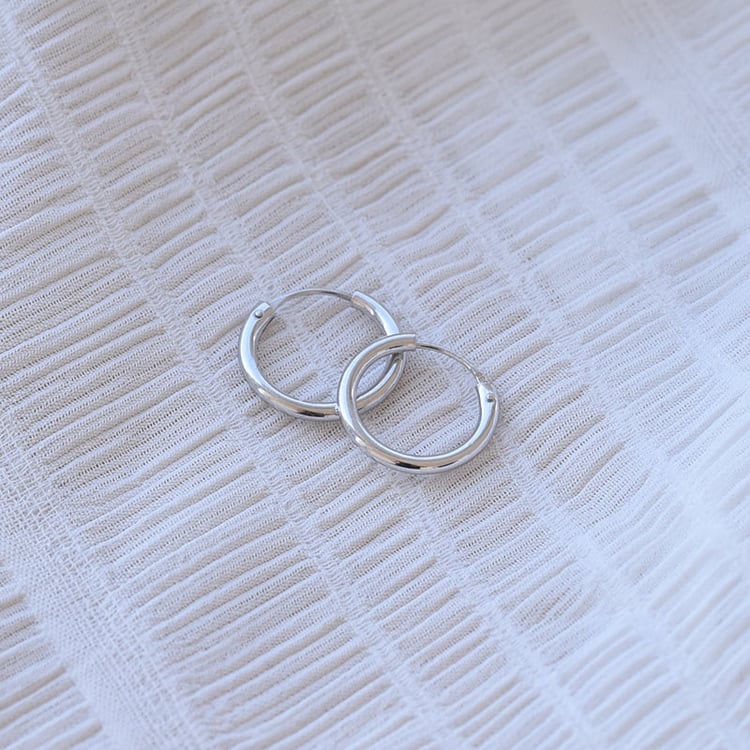 Náušnice krúžky z bieleho zlata 67706