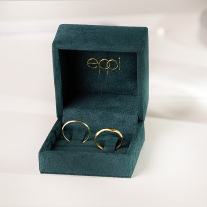 Prémiová zelená semišová krabička Katia