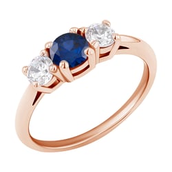 Zásnubný prsteň so zafírom a diamantmi Conrad