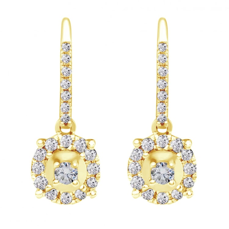 Zlaté náušnice s diamantmi 79492