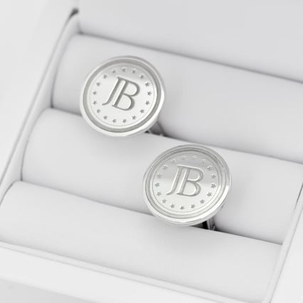 Strieborné manžetové gombíky s multigravírom Deras