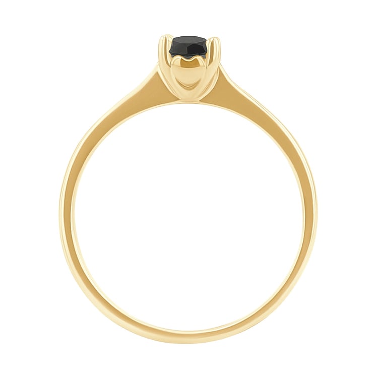  Zásnubný prsteň so srdiečkom a čiernym diamantom Langia 136210