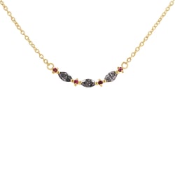 Náhrdelník s marquise salt and pepper diamantmi a turmalínmi Lively