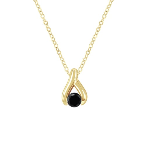 Minimalistický prívesok s čiernym diamantom Tressa