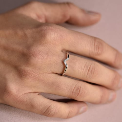 Zlatý zásnubný set prsteňov s certifikovaným GIA 0.19ct princess diamantom Elil