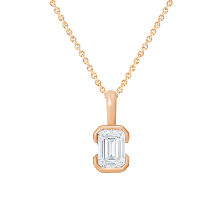 Minimalistický prívesok zo striebra s lab-grown emeraldom Lias 162223