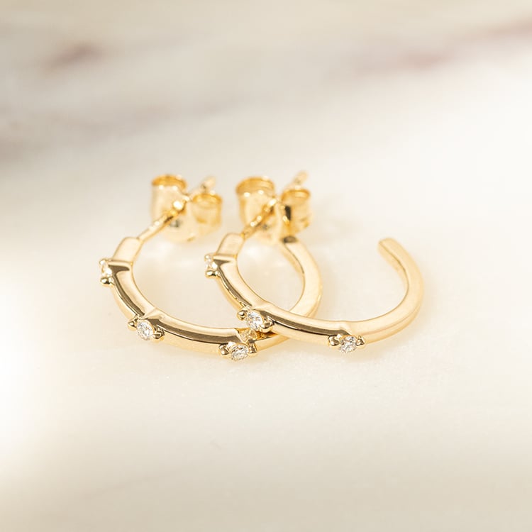 Kruhové náušnice s diamantmi Odina 141569