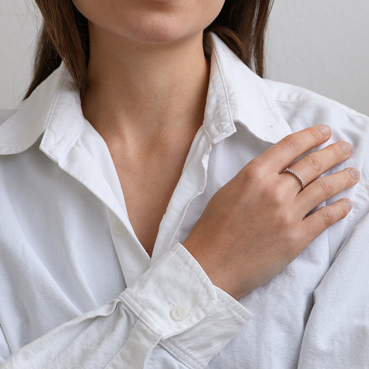 Romantická diamantová eternity obrúčka zo zlata Betsy 134148