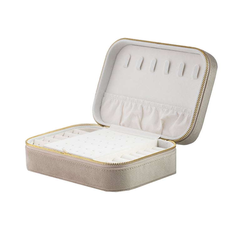Veľká béžová cestovná šperkovnica Shields 146211