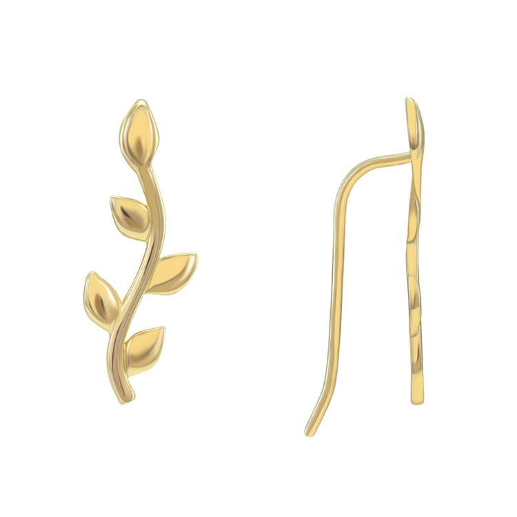 Zlaté náušnice ear climber