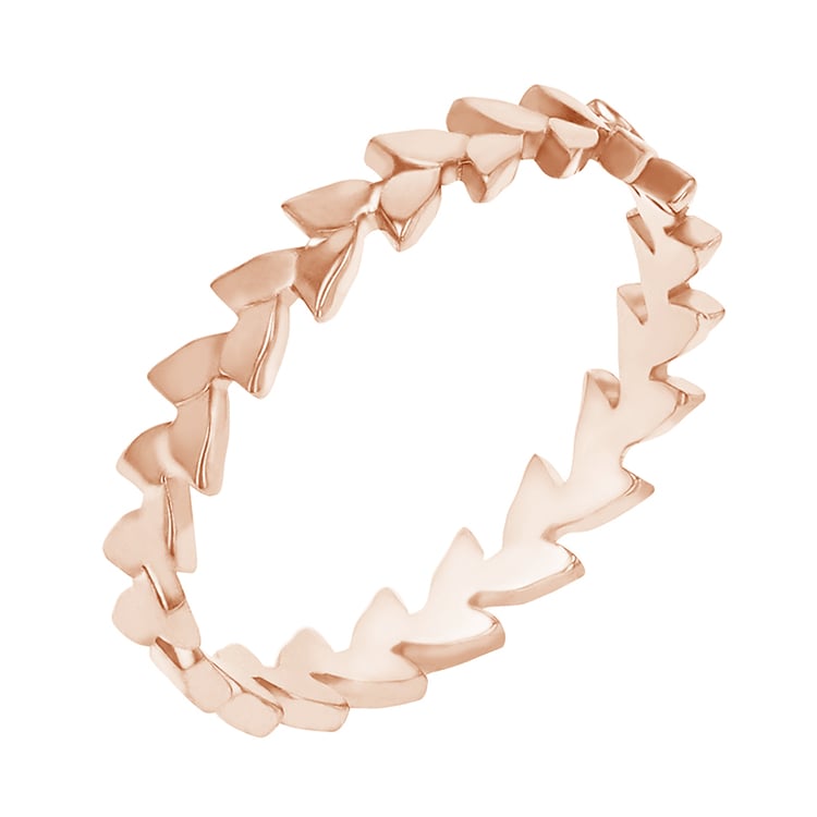 Jemný prsteň z ružového zlata 79004