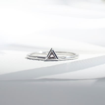 Prsteň s trillion salt and pepper diamantom Eloisa