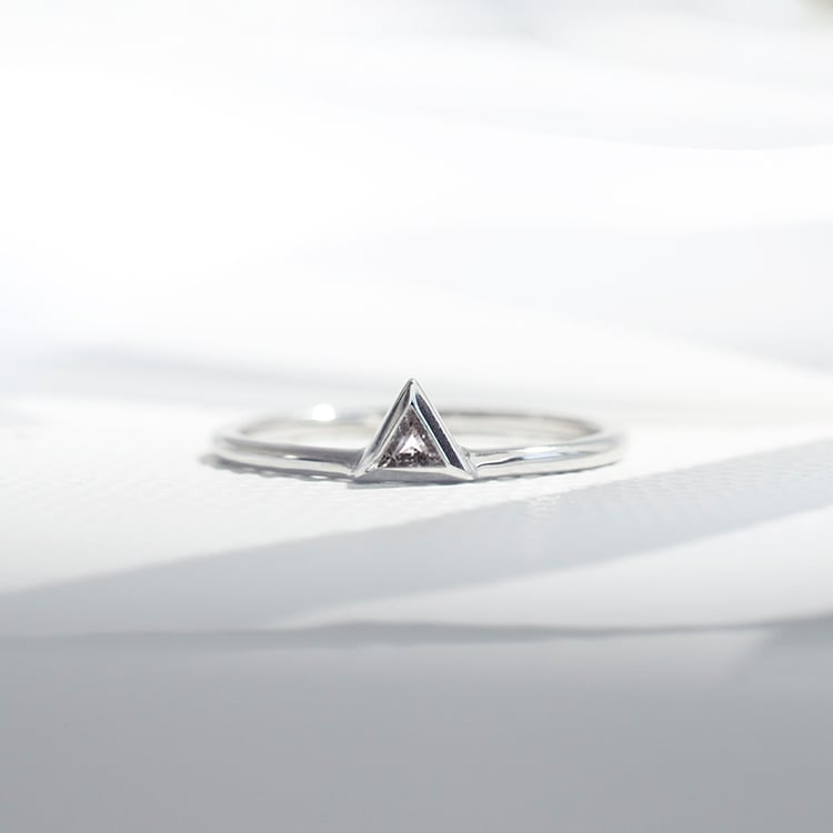 Prsteň s trillion salt and pepper diamantom Eloisa 111966