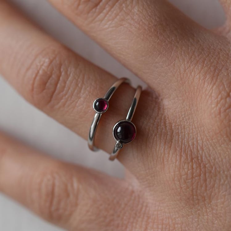 Dvojitý strieborný prsteň 15621