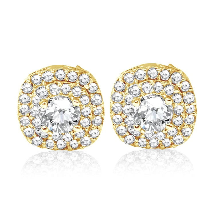 Zlaté náušnice s diamantmi 79637