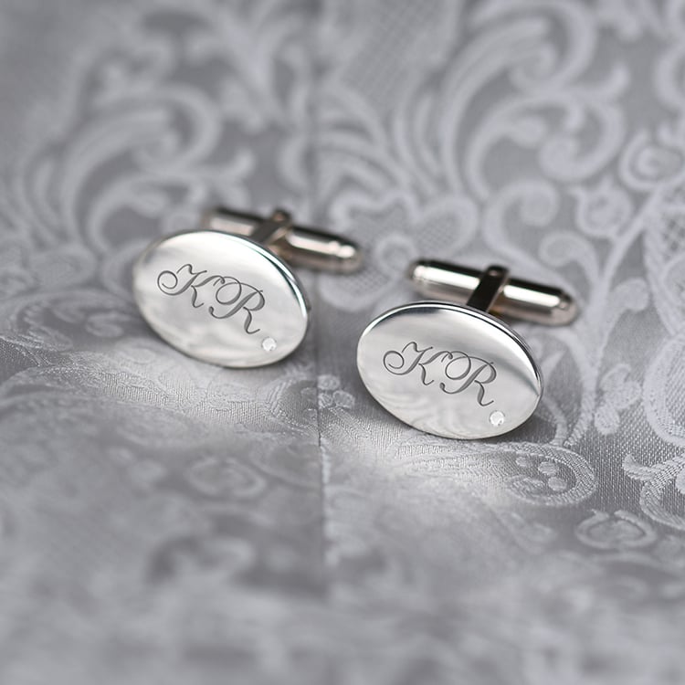 Manžetové gombíky s diamantmi 69814